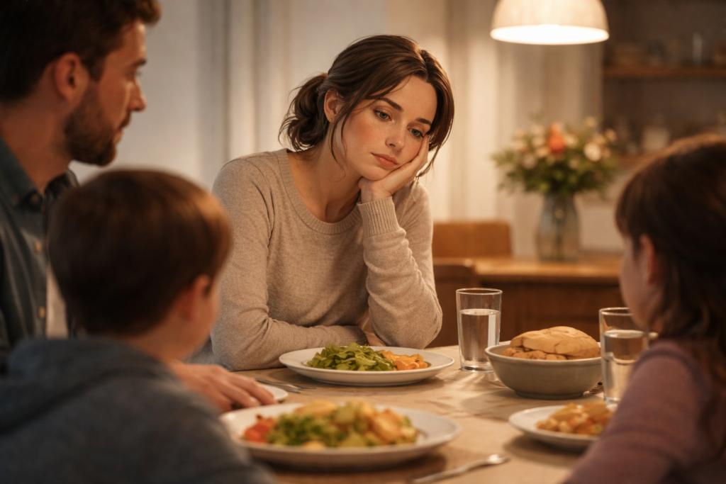 emotionally flat around people you love burnout illustration